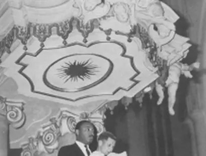 Martin Luther King auf der Kanzel der St. Marienkirche