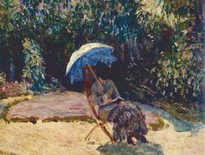 Alfred Sisley, Femme à l’ombrelle – Scène d’été, Sommersonne (Frau mit Sonnenschirm), 1883