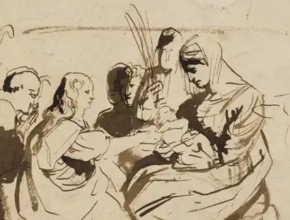 Anton van Dyck, Die Vermählung der heiligen Katharina, Detail, 1618–21