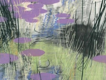Julia Pietschmann, aus der Serie Ufer (XVI), 20 Zeichnungen (fortlaufend), 2022–25, Kohle und Pastellkreide auf Büttenpapier