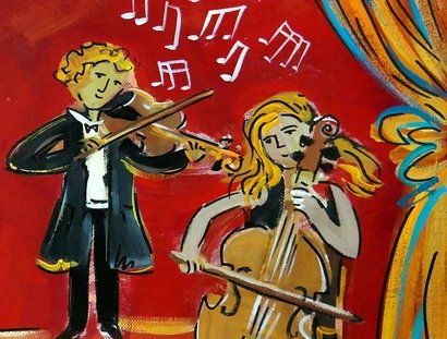 Streicher:innen, gemalt