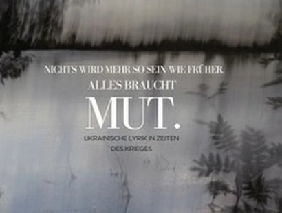 KEY VISUAL "Nichts wird mehr so sein wie früher. Alles braucht Mut"