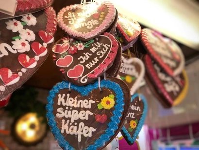 Bunte Lebkuchenherzen