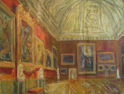 Ioana Batranu: Melancholic Interior, 2008; oil on canvas, 200 x 300 cm
