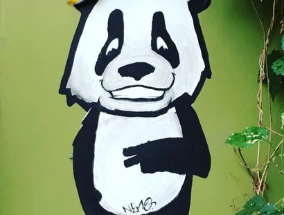 Symbolbild Pandabär Streetart