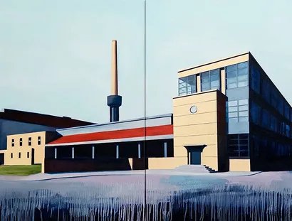 Anna Fiegen Zeitlos (Dyptichon) 120 x 220 cm Öl auf Leinwand, 2024