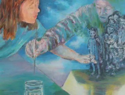 Erika Möwius, Schatten und Geister sehen, 2017, Acryl auf Leinwand, © SFVV