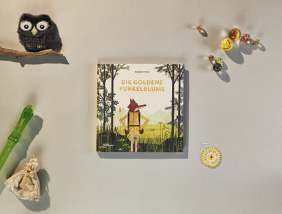 Cover zum Bilderbuch "Die goldene Funkelblume" von Benjamin Flouw