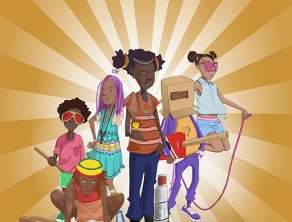 Illustration "African Street Games" von Thabo Thindi