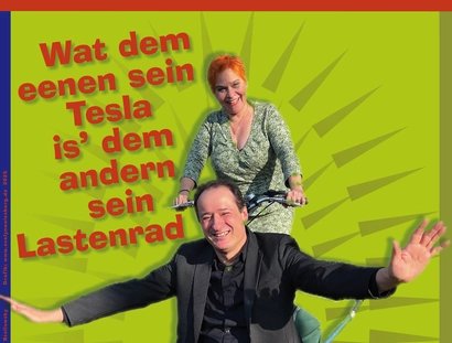 POSTER Wat dem eenen sein Tesla, is' dem andern sein Lastenrad!