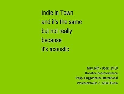 KEY VISUAL Indie In Town Acoustic