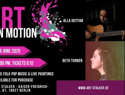 KEY VISUAL Beth Turner und Alla Igityan - Indie, Folk, Pop + Live Painting
