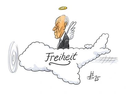 Adenauer auf der Wolke