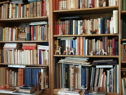 Bücherregal im Anna-Seghers-Museum