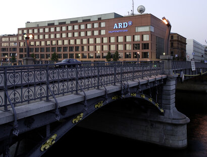 bridge in front of the "ARD-Haupstadtstudio" in Berlin