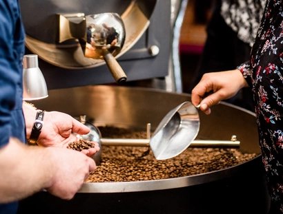The coffee roastery at Flying Roasters