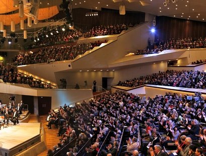 Concert hall of the Philharmonie in Berlin - Concert of the Philharmonic Orchestra with Sir Simon Rattle 