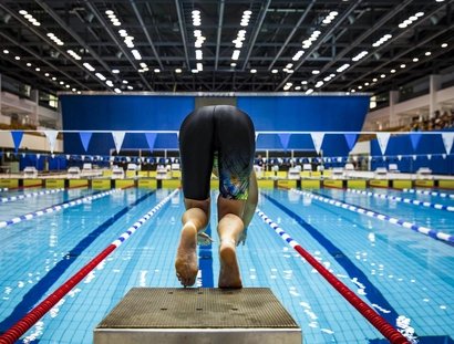 Start beim Schwimmen