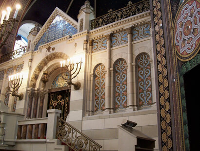 Vista interna della sinagoga di Rykestraße