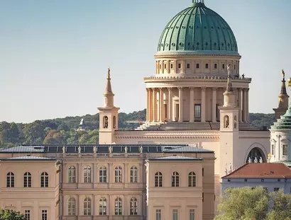 View of Potsdam’s historic center with the Museum Barberini