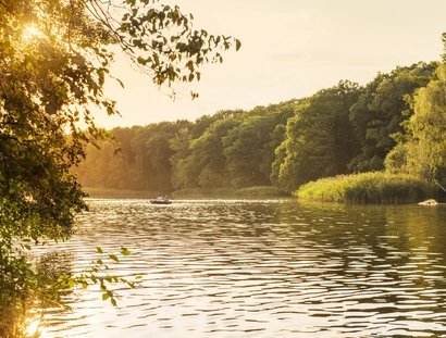 Con la barca a remi sul Schlachtensee a Berlino