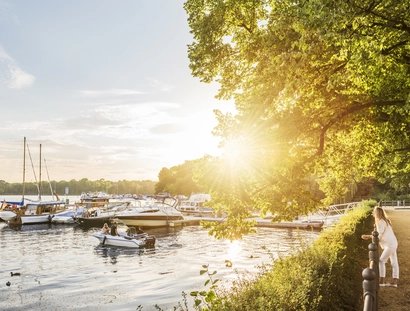 Il lago Tegel a Berlino in estate