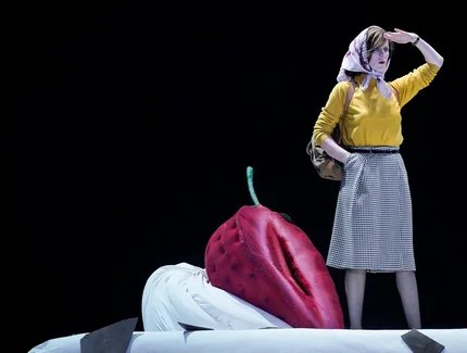 Sophie Rois fährt gegen die Wand im Deutschen Theater
