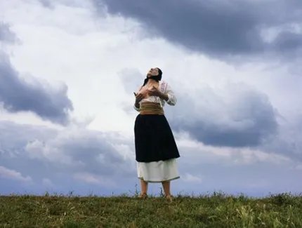 Marina Abramović, Women Massaging Breasts I from the series Balkan Erotic Epic, C-Print, 2005, Serbia
