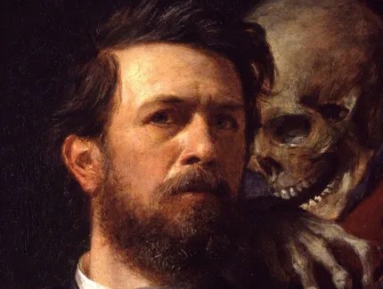 Arnold Böcklin: Selbstbildnis mit fiedelndem Tod, 1872