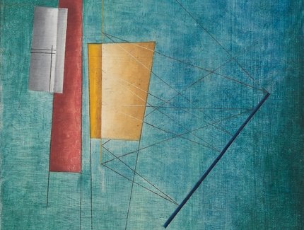 Alfred Ehrhardt, Ohne Titel (Abstrakte Komposition), 1930, Tempera auf Holz, 44,0 x 36,0 cm, © Alfred Ehrhardt Stiftungcm