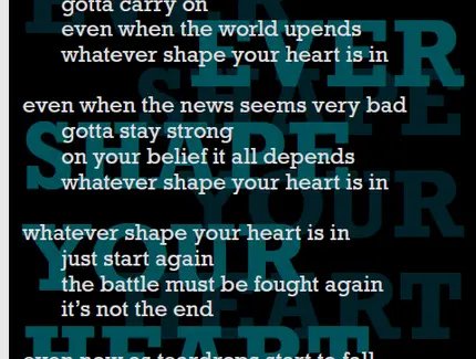 Ausstellung Whatever shape your heart is in