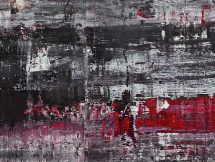 Gerhard Richter, Birkenau-Zyklus, Detail, Öl auf Leinwand, 2014, Dauerleihgabe Gerhard Richter Kunststiftung