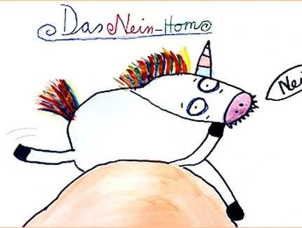 NEINhorn Zeichnung von Bela (8 Jahre)
