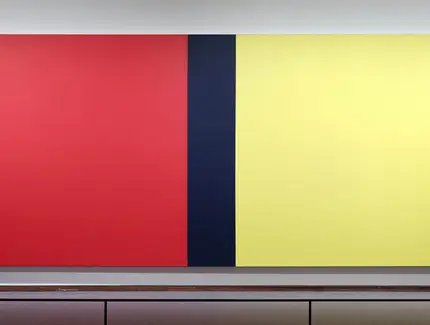 Barnett Newman: Who's Afraid of Red, Yellow and Blue IV, Detail, Detail, 1969/70, 1982 erworben mit Unterstützung des Vereins der Freunde der NationalgalerieBarnett Newman: Who's Afraid of Red, Yellow and Blue IV, Detail, 1969/70, 1982 erworben mi...