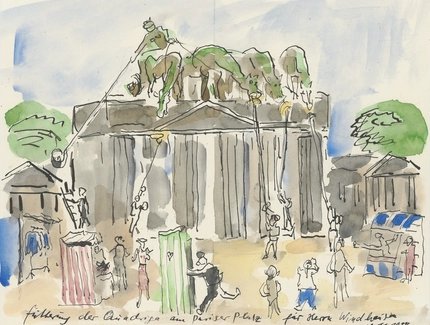 Brief von Harald Metzkes an Wolfgang Windhausen, Berlin, 10. November 1990, Feder, Tusche, aquarelliert, Akademie der Künste, Berlin