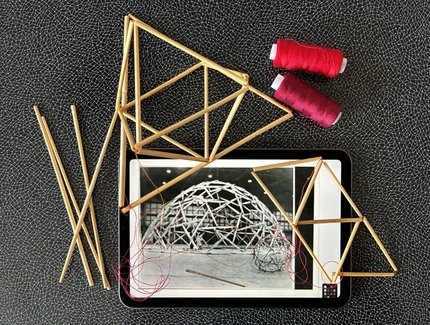 Bauhaus-Werkstatt: Geometrie? Himmeli! Foto: Cornelia Durka
