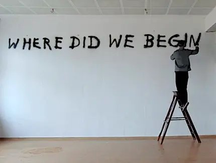Monty Richthofen_WHAT WAS NEVER SAID WAS ALWAYS TRUE, 2026, Wandfarbe, Maße variabel © Monty Richthofen