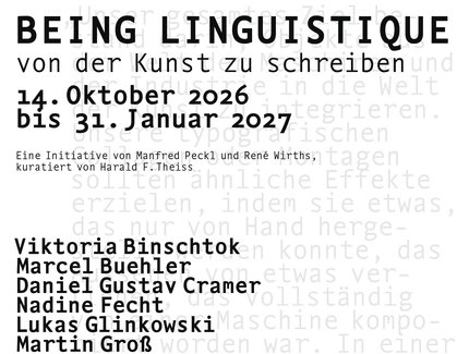 BEING LINGUISTIQUE – von der Kunst zu schreiben