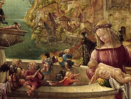 Albrecht Altdorfer, Ruhe auf der Flucht nach Ägypten (Detail), 1510