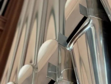 Detail-Ansicht der Orgel in der Nikolaikirche