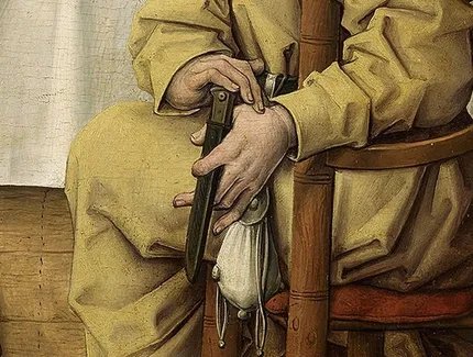 Meister des Hausbuchs, Das Abendmahl (Detail), um 1480