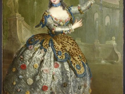 Antoine Pesne: Barbara Campanini als Bacchantin, um 1745. Öl auf Leinwand, 221 × 140 cm