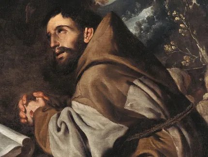 Antonio del Castillo y Saavedra, Der Heilige Franziskus betend (Detail), ca. 1655/60