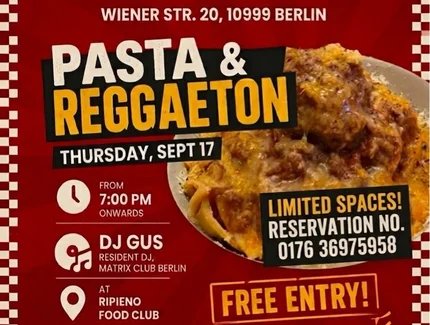 Pasta & Reggaeton – Latin & Brazilian Music Night