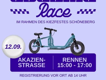 Erstes Berliner Lastenlaufrad-Rennen beim Kiezfest Schöneberg