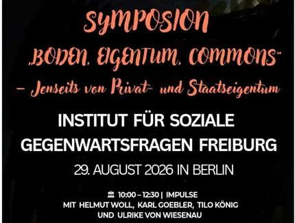Symposion - Boden, Eigentum, Commons