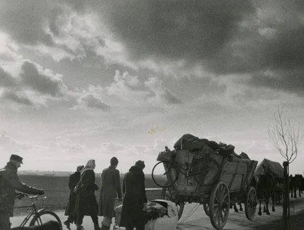 Der Treck aus Lübchen 1945. 