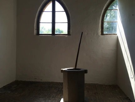 Mörser in der Meierei auf der Pfaueninsel