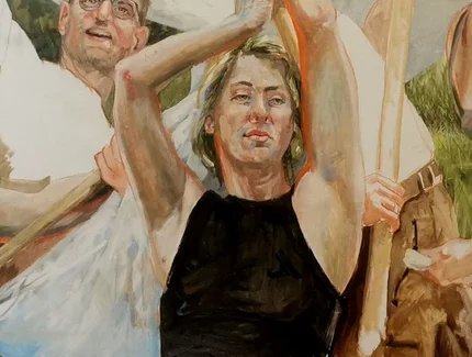 Die weisse Fahne!" Detail vom Ölgemälde von Sigurd Wendland