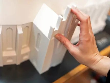 Tastmodell der Nikolaikirche in der Ausstellung
